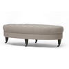 Baxton Studio Brighton Beige Linen Modern Tufted Ottoman 87-4393